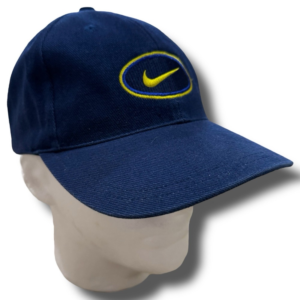 Vintage NIKE Cap OSFA‎ 90s Embroidered Swoosh Strapback Hat Air Max Sportswear